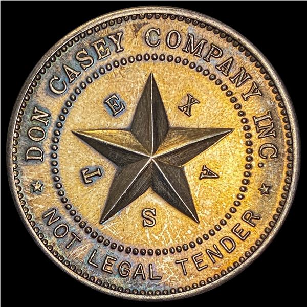 Don Casey Texas 1oz Silver Round GEM BU