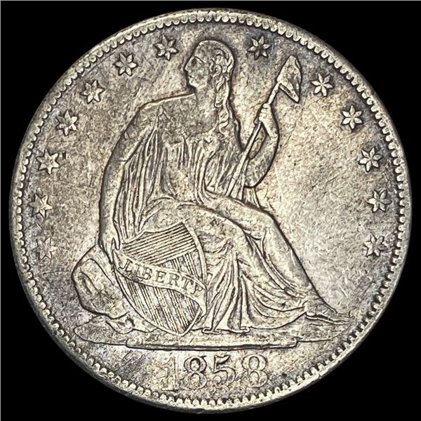 1858-O Seated Liberty Half Dollar CLOSELY UNCIRCULATED