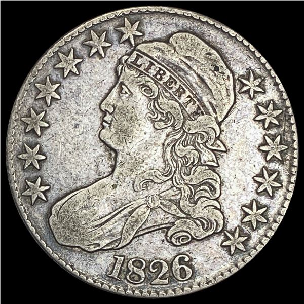 1826 Capped Bust Half Dollar LIGHTLY CIRCULATED