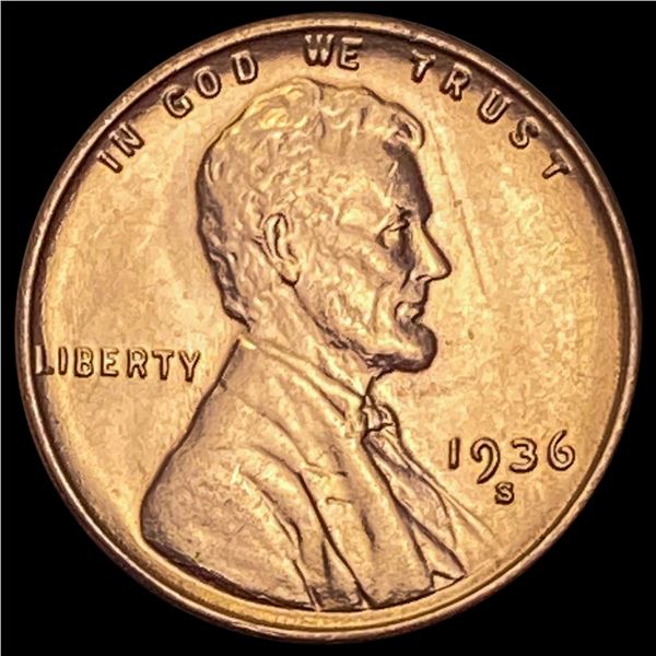 1936-S Lincoln Wheat Cent GEM BU