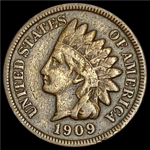 1909-S Indian Head Cent LIGHTLY CIRCULATED