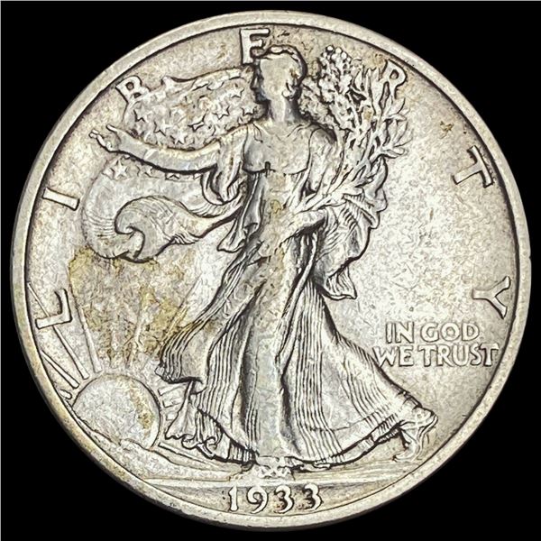 1933-S Walking Liberty Half Dollar CLOSELY UNCIRCULATED