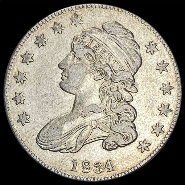 1834 Capped Bust Half Dollar CHOICE AU