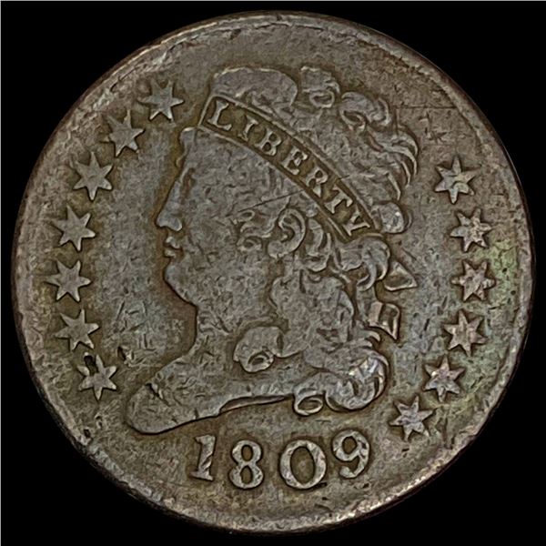 1809 Classic Head Half Cent LIGHTLY CIRCULATED