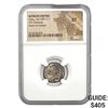 Roman Geta, AD 209-211 Silver Denarius NGC XF