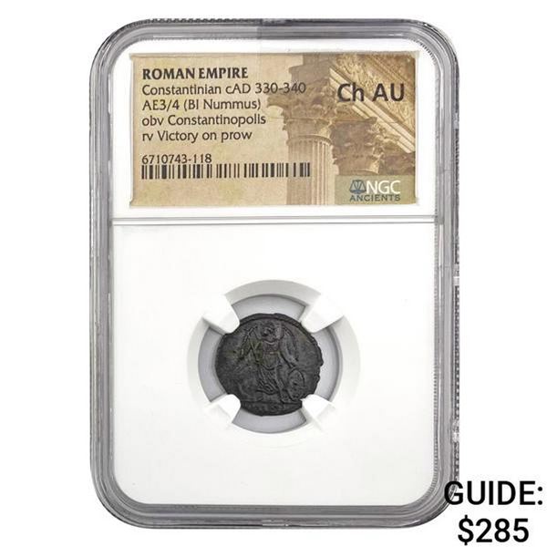 Roman Constantinian cAD 330-340 AE3/4 BI Nummus NGC