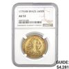 1779/8B Brazil 0.4229oz Gold 6400 Reis NGC AU53