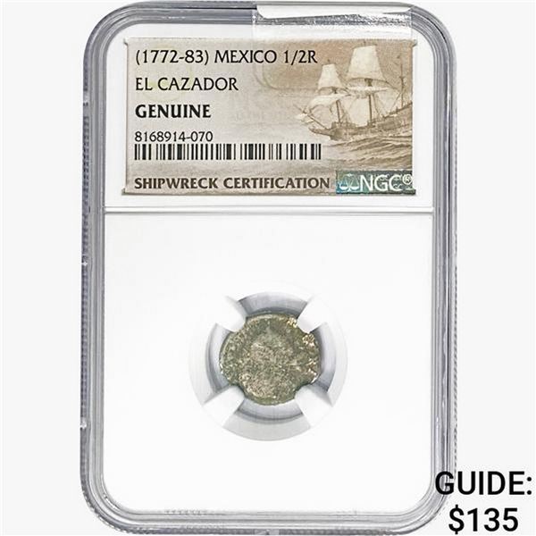 [1772-83] Mexico 1/2R El Cazador NGC Genuine