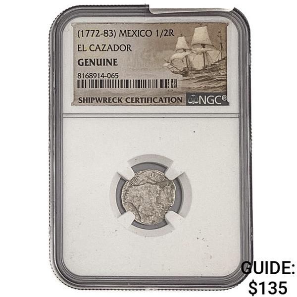 [1772-83] Mexico 1/2 Real El Cazador NGC Genuine