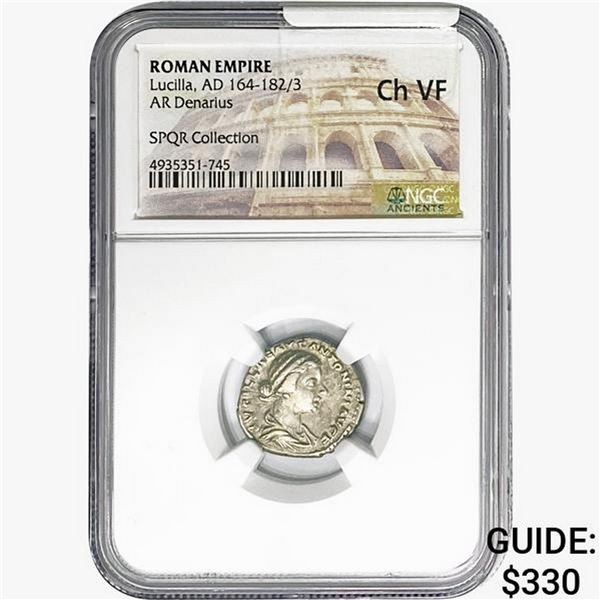 Roman Lucilla, AD 164-182/3 AR Denarius NGC Ch VF