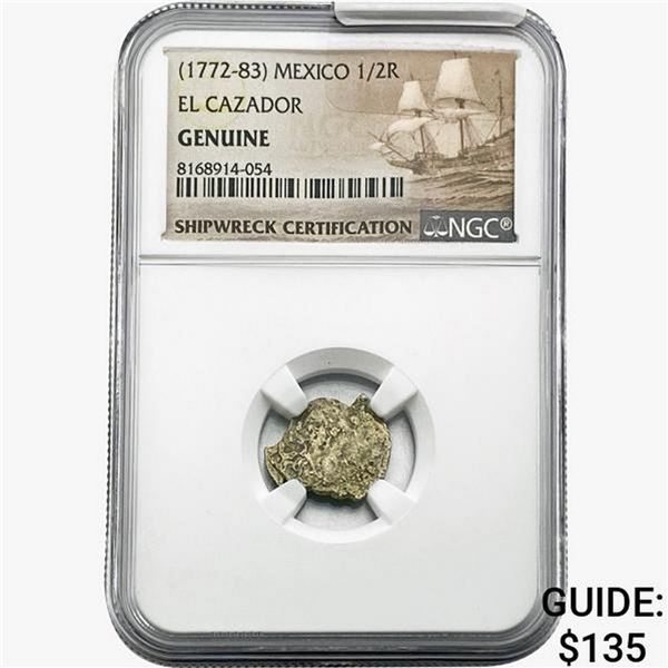 [1772-83] Mexico 1/2R El Cazador NGC Genuine