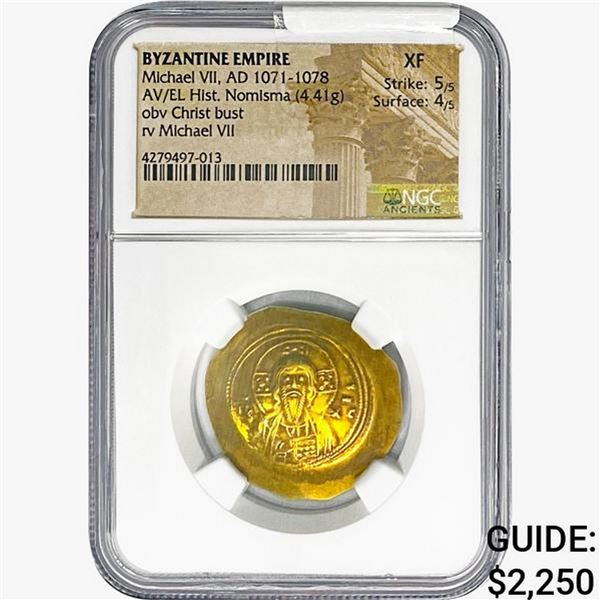 Byzantine Michael VII,AD1071-1078 AV/EL Hist. Nomisa NGC XF