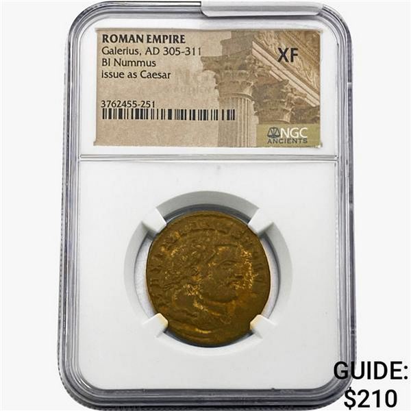 Roman Galerius, AD 305-311 BI Nummus NGC XF