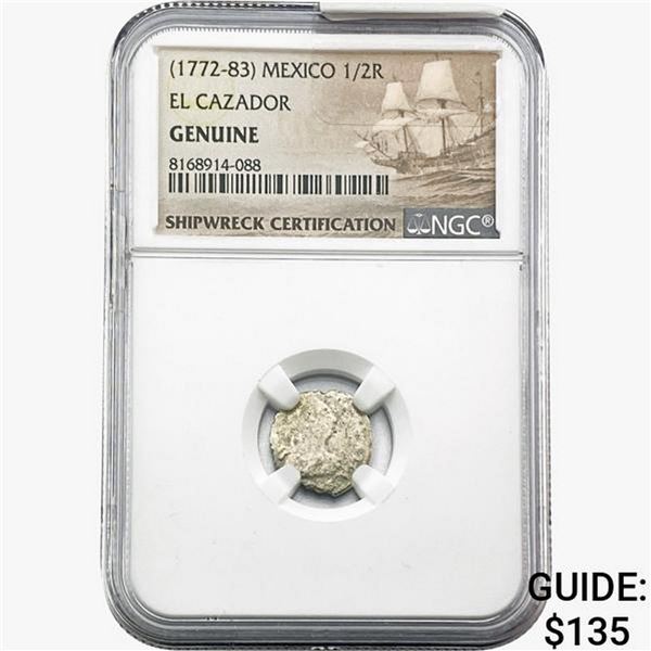 [1772-83] Mexico 1/2R El Cazador NGC Genuine
