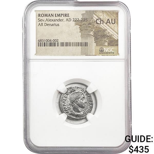 Roman Sev. Alexander, AD 222-235 Silver Denarius NGC