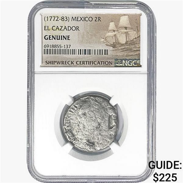 [1772-83] Mexico 1/2 Real El Cazador NGC Genuine