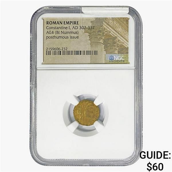 Roman Constantine I, AD 307-337 AE4 BI Nummus NCG