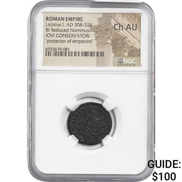 Roman Licinius I, AD 308-324 BI Reduced Nummus NGC