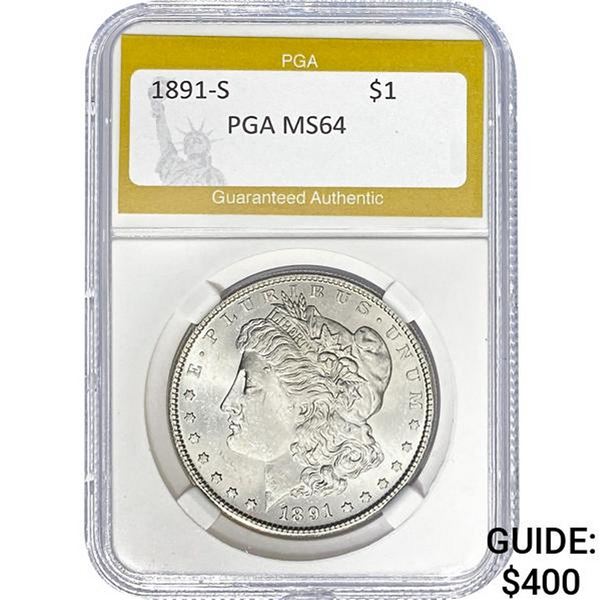 1891-S Morgan Dollar PGA MS64