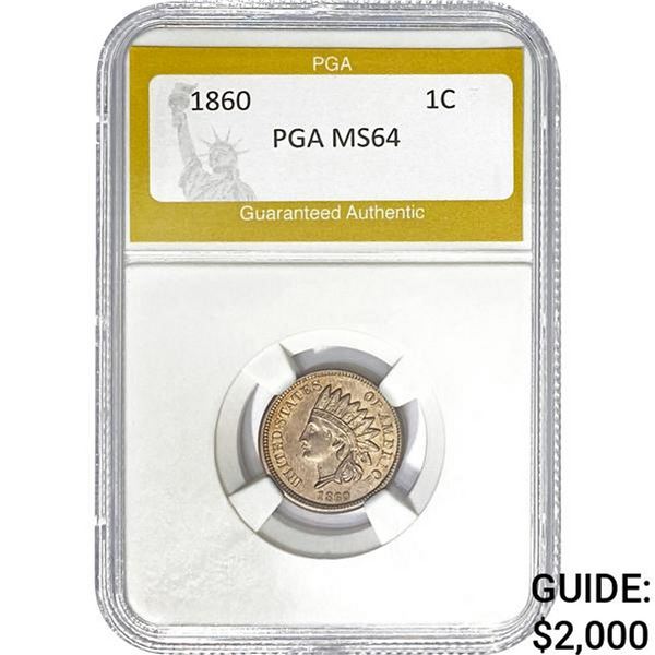 1860 Indian Head Cent PGA MS64