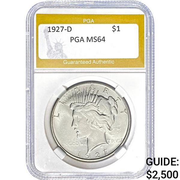 1927-D Peace Dollar PGA MS64