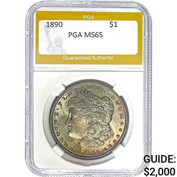 1890 Morgan Silver Dollar PGA MS65