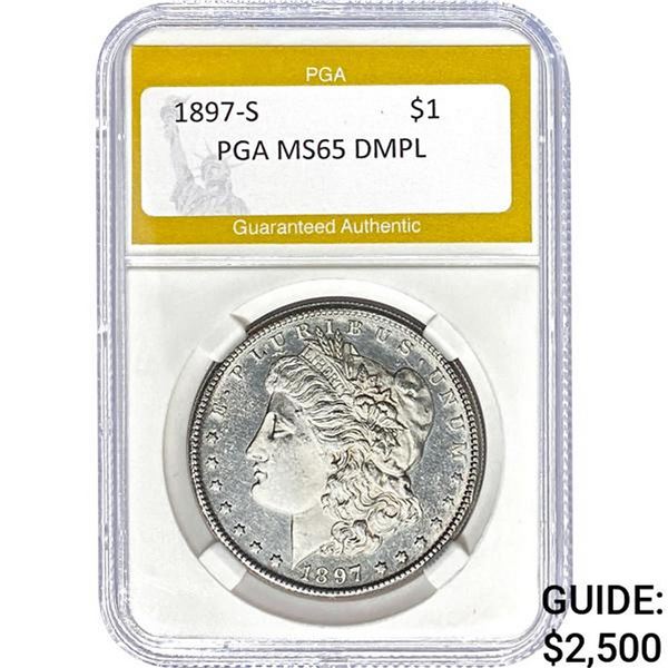 1897-S Morgan Dollar PGA MS65 DMPL