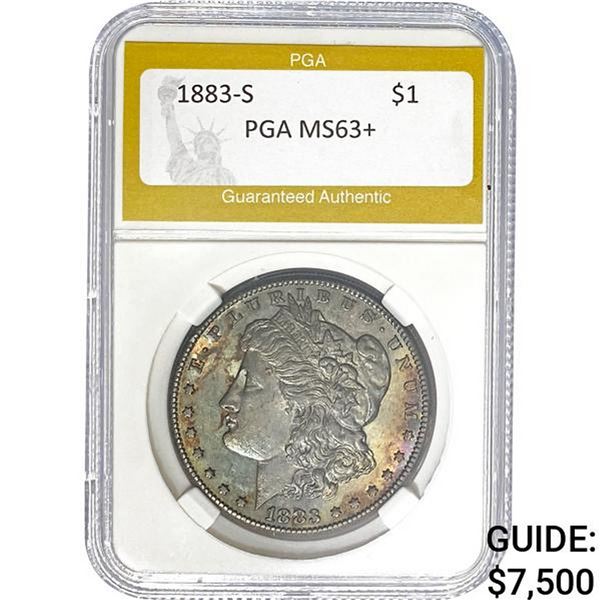 1883-S Morgan Dollar PGA MS63+