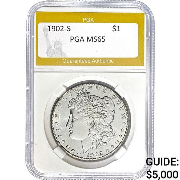 1902-S Morgan Silver Dollar PGA MS65