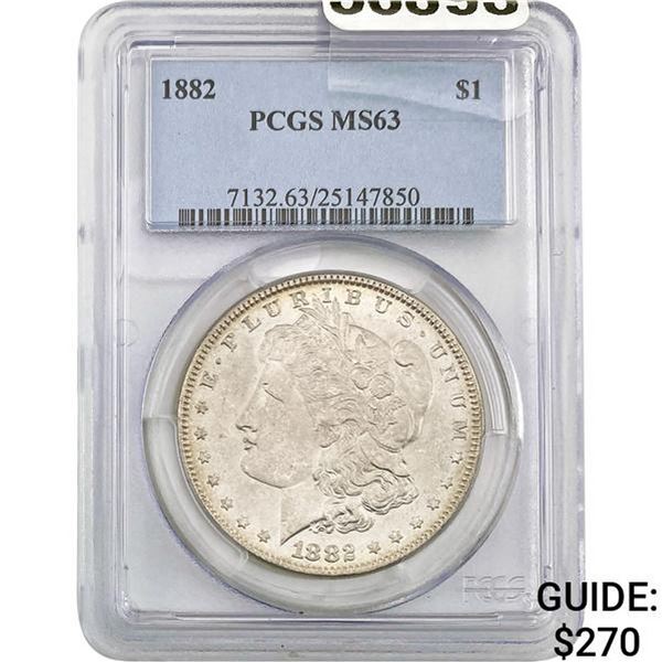 1882 Morgan Silver Dollar PCGS MS63
