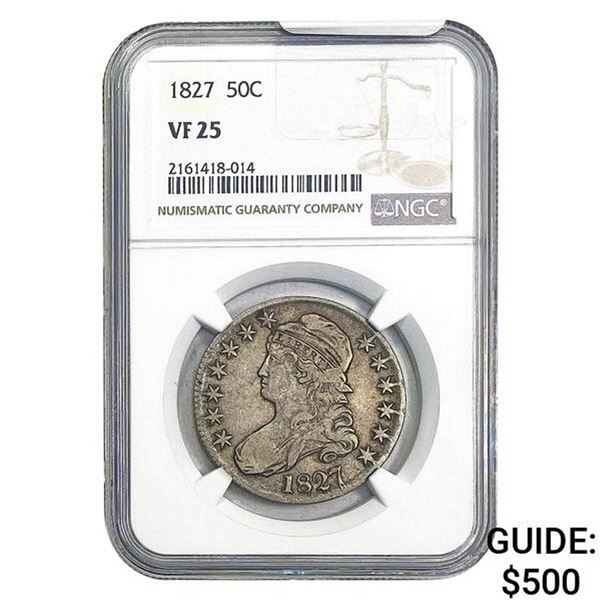 1827 Capped Bust Half Dollar NGC VF25