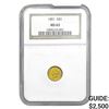 Image 1 : 1851 Rare Gold Dollar NGC MS63