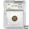 1853 Seated Liberty Half Dime ICG AU55 Arrows
