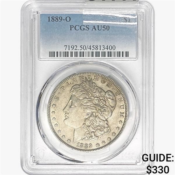 1889-O Morgan Silver Dollar PCGS AU50
