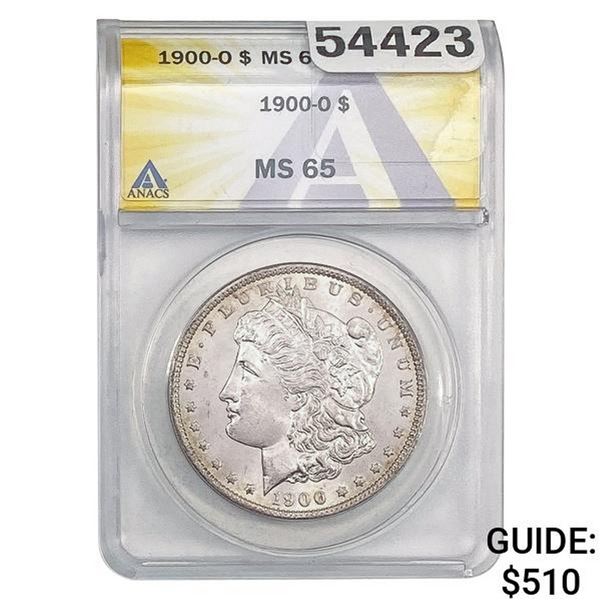 1900-O Morgan Silver Dollar ANACS MS65