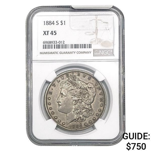 1884-S Morgan Silver Dollar NGC XF45
