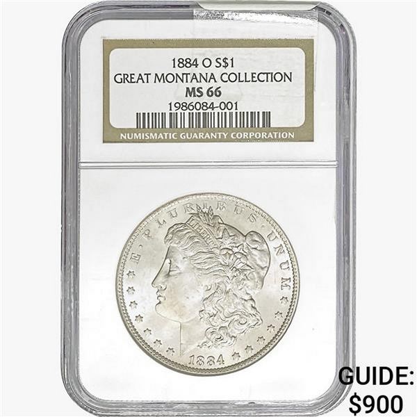 1884-O Morgan Silver Dollar NGC MS66 Great Montana