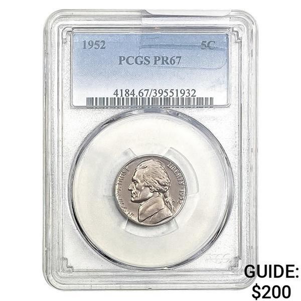 1952 Jefferson Nickel PCGS PR67