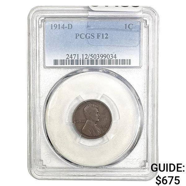 1914-D Wheat Cent PCGS F12
