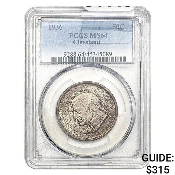 1936 Cleveland Half Dollar PCGS MS64