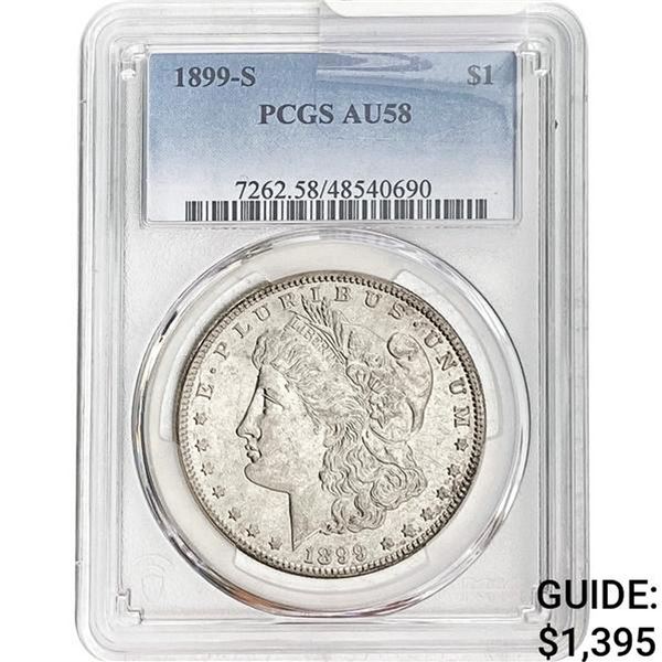 1899-S Morgan Silver Dollar PCGS AU58