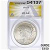 Image 1 : 1922 Silver Peace Dollar ANACS MS64