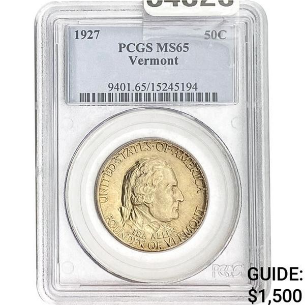 1927 Vermont Half Dollar PCGS MS65