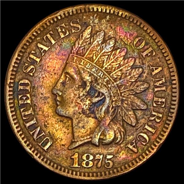 1875 Indian Head Cent LIGHTLY CIRCULATED