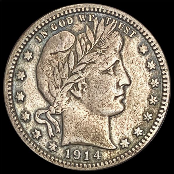 1914 Barber Quarter LIGHTLY CIRCULATED