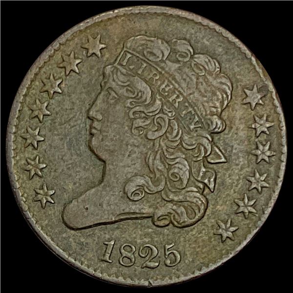 1825 Classic Head Half Cent CLOSELY UNCIRCULATED