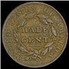 Image 2 : 1825 Classic Head Half Cent CLOSELY UNCIRCULATED