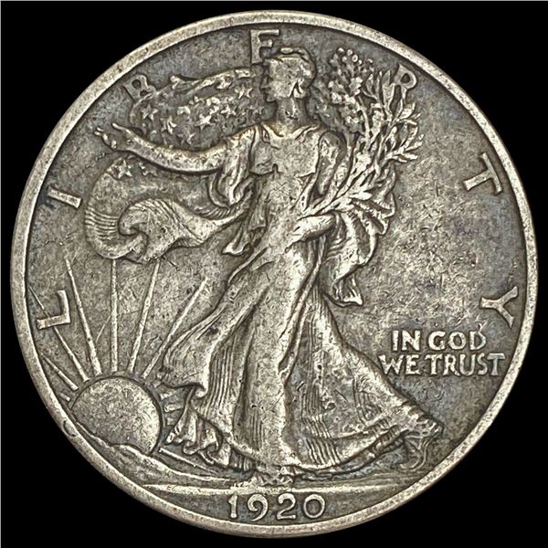 1920-D Walking Liberty Half Dollar LIGHTLY CIRCULATED