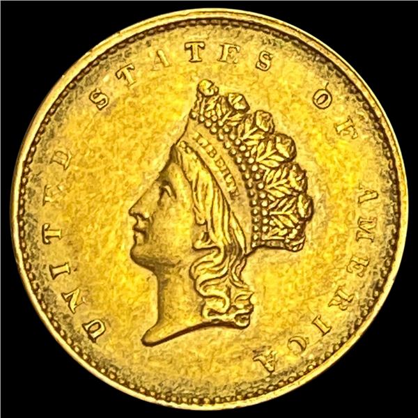 1855 Indian Princess Head Gold Dollar CHOICE AU