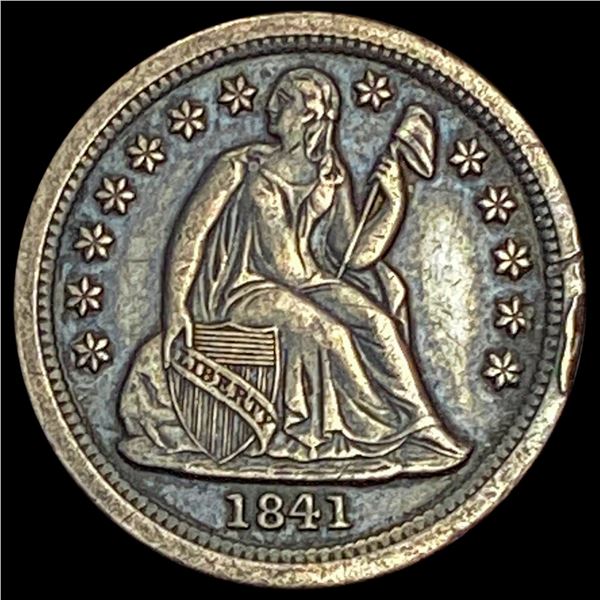1841 Seated Liberty Dime NEARLY UNCIRCULATED